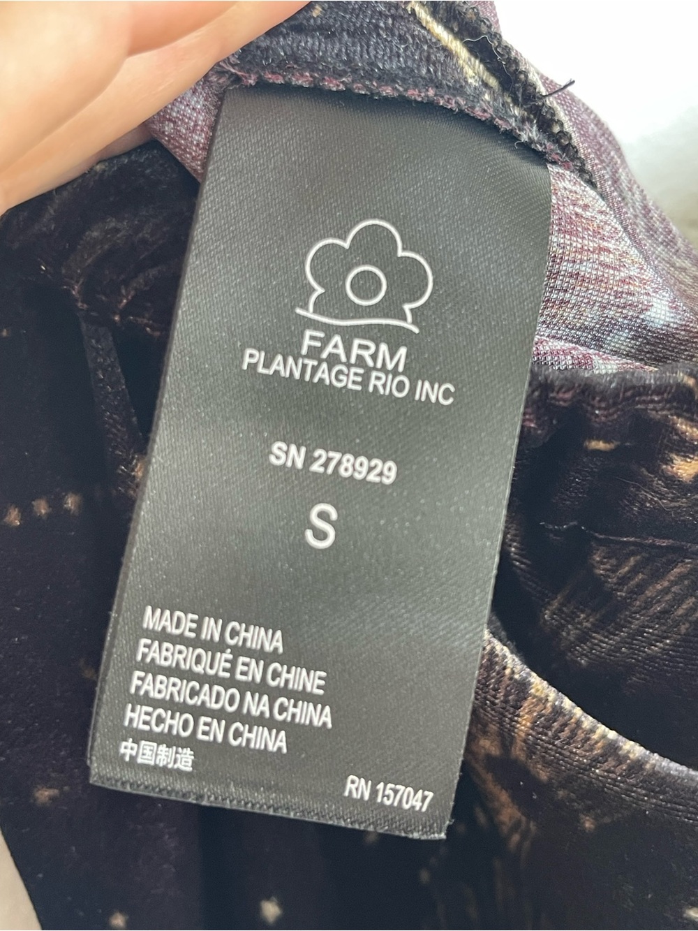 FARM Rio Black Velvet Wide-Leg Jumpsuit Pants with Subtle Starburst Print - Picture 7 of 10